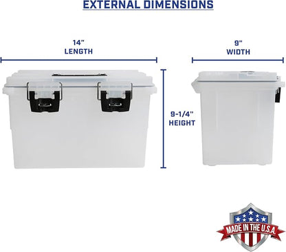 Sheffield XL Ammo Box Made in USA, Stackable Lockable Ammo Storage Box | 4 Pack Lockable Storage Box, Water and Dust Resistant Dry Box, Secures Hunting Gear, Gun Accessories, Supplies, and Bullets