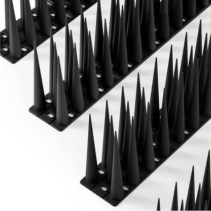 OFFO Bird Spikes Pigeon Outdoor Spikes for Cat Keep Birds Raccoon Woodpecker Away Covers 60 Feet(18.3m), Black