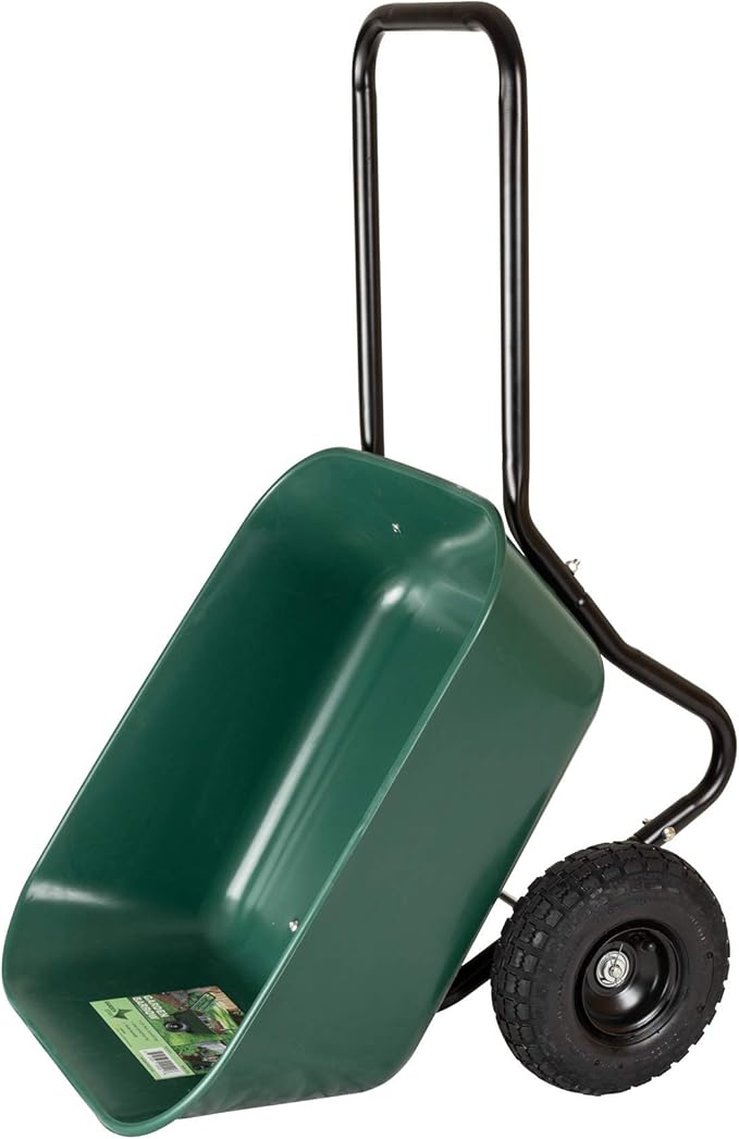 Garden Star 70019 Garden Barrow Dual-Wheel Residential Wheelbarrow Garden Cart