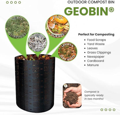 Geobin Compost Bin - 246 Gallon, Expandable, Easy Assembly, Made in The USA (Tan)