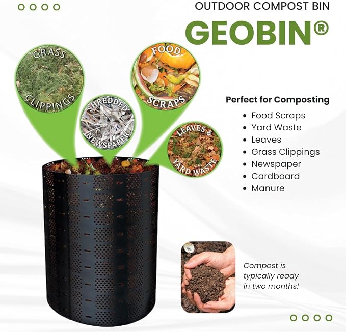 Geobin Compost Bin - 246 Gallon, Expandable, Easy Assembly, Made in the USA, Outdoor & Backyard Composter
