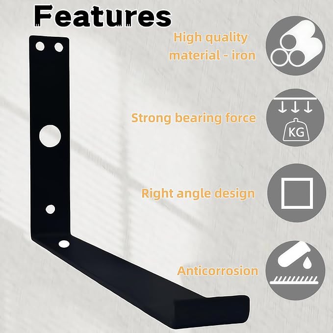 Shelf Brackets for Suncast Sheds,Iron Shelf Accessory Outdoor Sheds Storage,with EZ Bolt Assembly,Brackets Only (4)