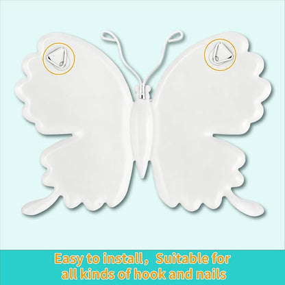 Junware 4 Pieces Metal Butterfly Wall Art Decor - 6.2" Outdoor Fence Wall Sculpture Decor, Hanging Decoration for Garden Yard Living Room Bedroom Patio Balcony, Nice Gift for Mom Friend