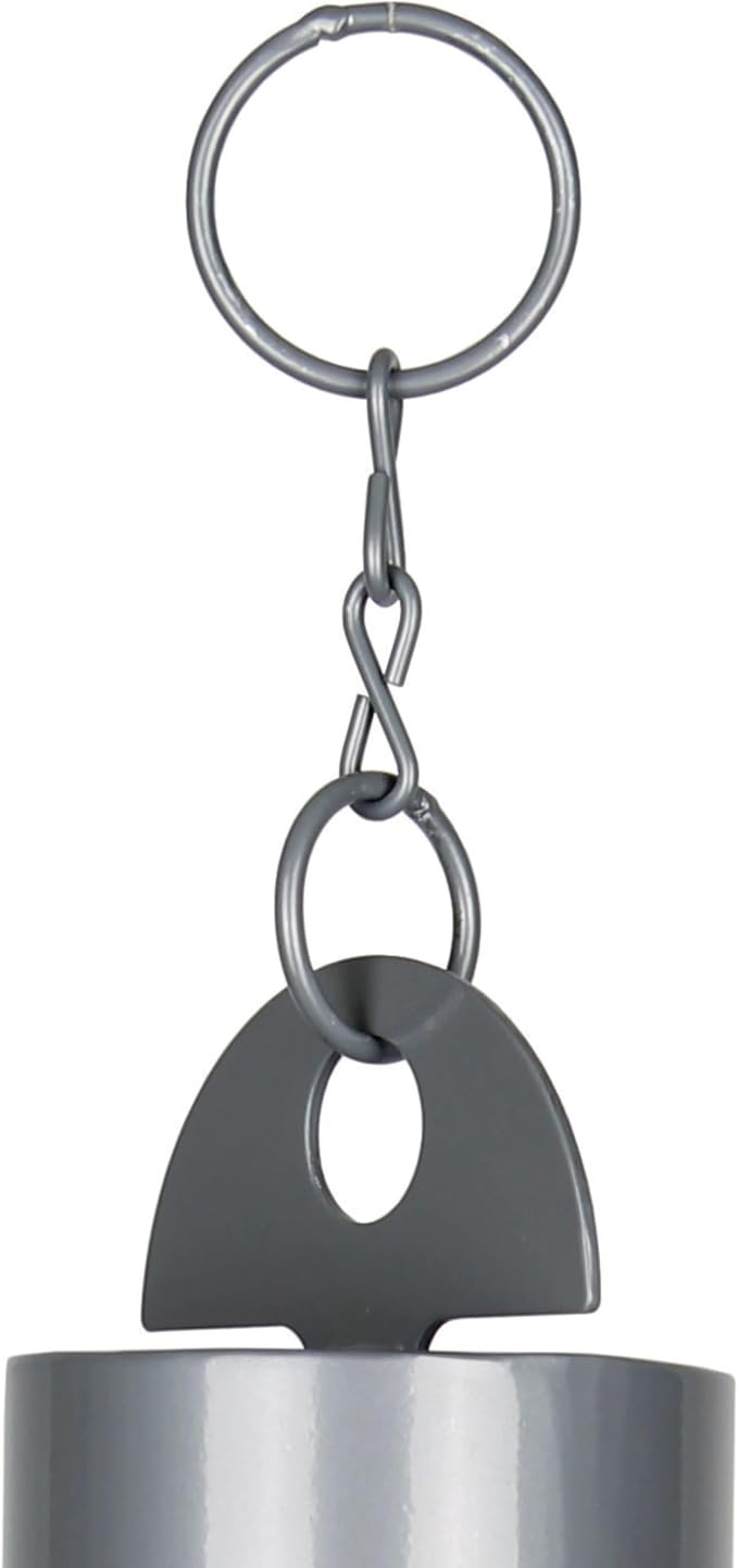 Woodstock Chimes Heroic Windbell Wind Chime for Outside 24" Medium Silver,Deep Tone Sound, Outdoor Decor for Patio, Porch, Garden HWMY
