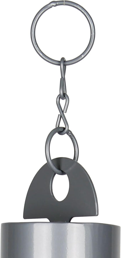 Woodstock Chimes Heroic Windbell Wind Chime for Outside 24" Medium Silver,Deep Tone Sound, Outdoor Decor for Patio, Porch, Garden HWMY