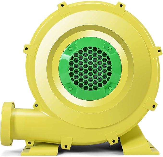 HONEY JOY Air Blower, 950 Watts 1.25HP Bounce House Blower for Inflatables, Bouncy Castle and Jump Slides, 13FT Wire & Stakes, UL Certificate, Portable and Powerful Commercial Air Blower(950w, 1.25HP)