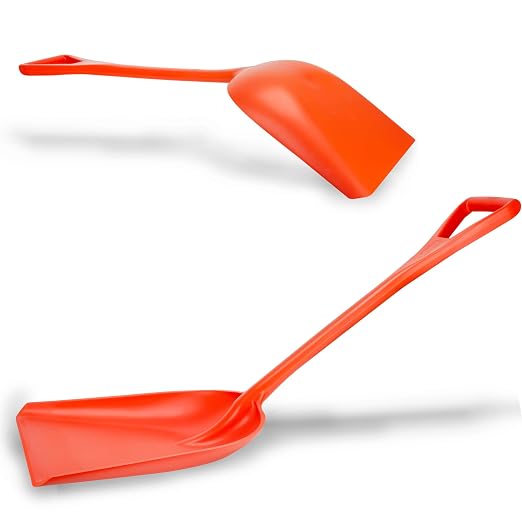 SPARTA Polypropylene Sanitary Shovel, One-Piece Food Handling Scoop, Commercial Kitchen and Bulk Ingredient Transfer Tool, 13.75" x 16.5" Scoop, Orange (Pack of 3)