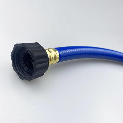 Darnassus PVC Garden Hose 1/2 Inch, 5 FT Flexible Water Hose Blue with Male and Female Plastic Fittings - No Leaking and Lightweight for Household Outdoors Lawns Patio