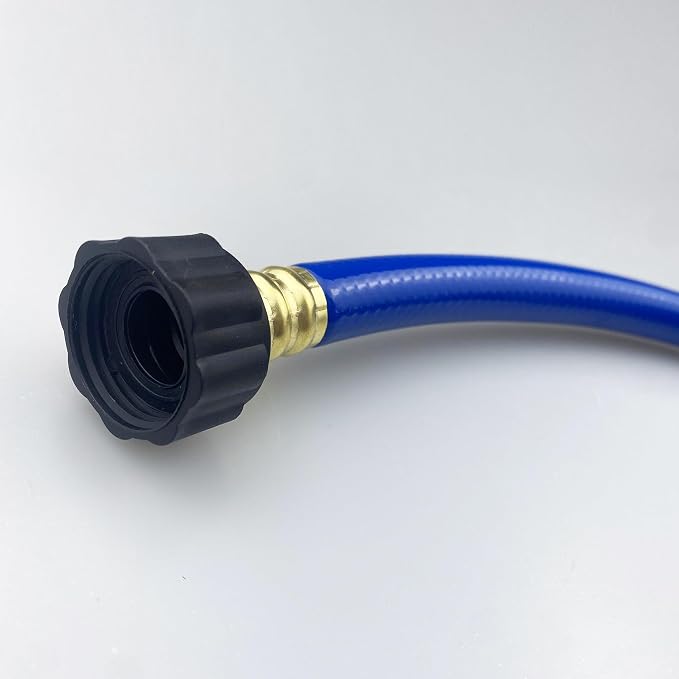 Darnassus PVC Garden Hose 1/2 Inch, 20 FT Flexible Water Hose Blue with Male and Female Plastic Fittings - No Leaking and Lightweight for Household Outdoors Lawns Patio
