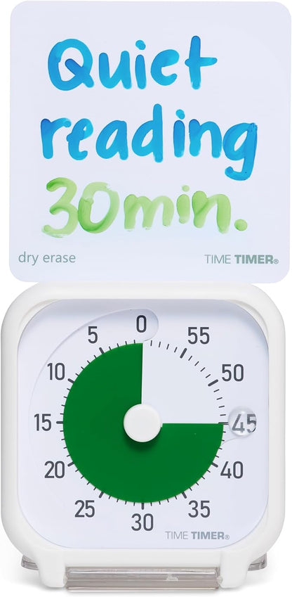 Time Timer 3 Inch Visual Timer – 60-Minute Quiet Portable Countdown Timer for Kids, Teachers, Students & Adults – Helps with Focus, Transitions, ADHD, Autism & Time Blindness – (Green & White)
