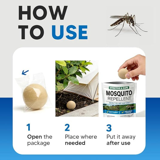 Mosquito Repellent Outdoor Patio, Mosquito Repellent Balls, Mosquitoes Deterrent for Yard, Keep Mosquito Away for Garage/Porch/Camping, Mosquito Control Indoor, Covers up to 120 sq ft-8P