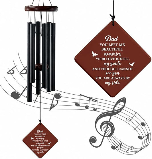Memorial Sympathy Gifts for Loss of Dad, 36“ Memorial Wind Chimes for Loss of Father Sympathy Gift, Bereavement Gifts for Loss of Father, Windchimes in Memory of Dad, for Garden, Patio Decoration
