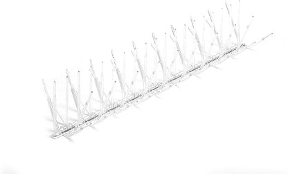 Bird B Gone, Plastic Bird Spikes, 7-Inch Wide (24-Feet), Clear, UV Stabilized Polycarbonate