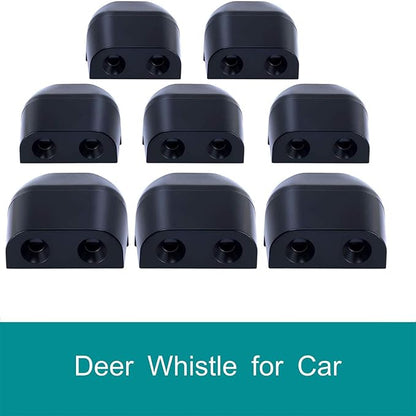 8Pcs Deer Whistles for Car Dual Construction Black