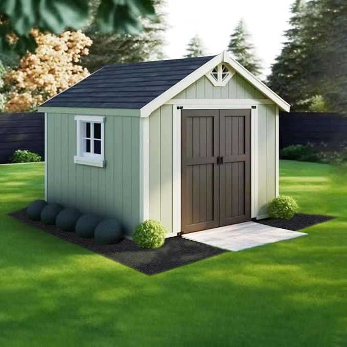 8.2 x 6 FT Outdoor Storage Shed Mat, Waterproof Storage Shed Flooring Mat, Anti-Slip Patio Furniture Floor Scratch Prevention Mat, Dustproof Outdoor Carport Mat…