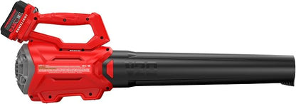 CRAFTSMAN V20 Cordless Axial Leaf Blower Kit, Includes 4.0 Ah Battery and Charger, 100 MPH and 380 CFM Clearing Power, Lightweight, 2 Speed Trigger (CMCBL700M1)