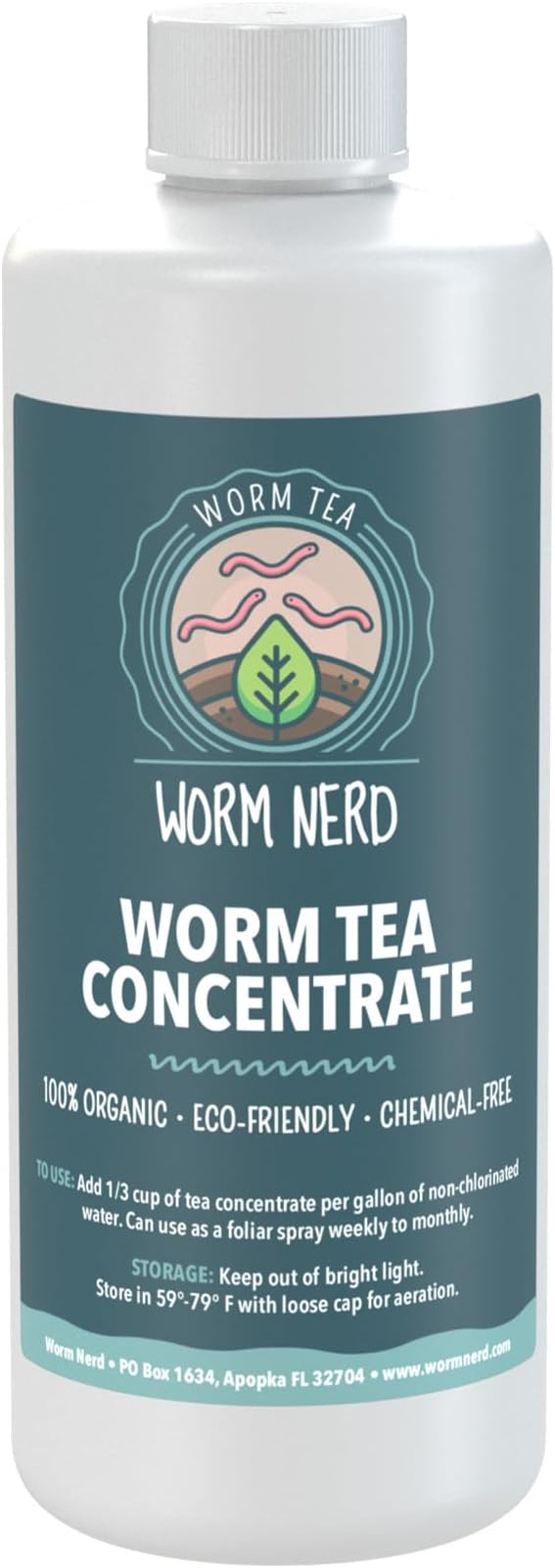 Arcadia Garden Products Worm Nerd’s Worm Tea Concentrate for Gardening, Orchids, Lawn Care, 1qt, Clear, (WN12) *Cannot Ship to Hawaii*