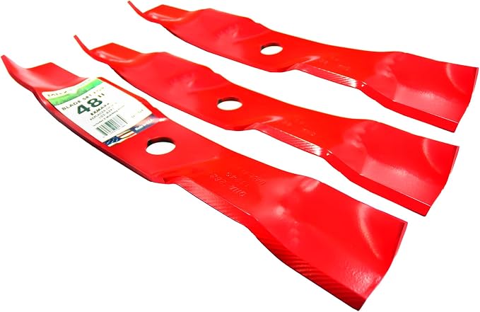 MaxPower 561153B USA Made 3 Blade Mulching Set | For Many 48" Cut Exmark Mowers Replaces OEM #'s 103-6391, 103-6391-S, Windsor 50-1936