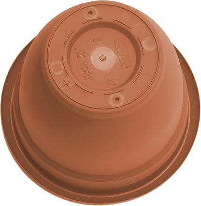 Bloem Ariana 16" Plastic Self-Watering Planter, Terra Cotta, 2-Pack | Self-watering disk at the bottom of each pot that acts as a water wick and reservoir for optimal plant health