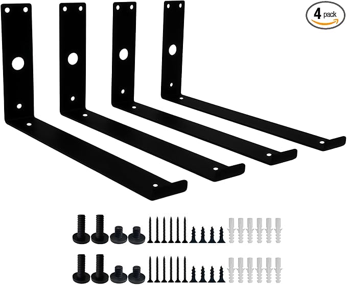 Shelf Brackets for Suncast Sheds,Iron Shelf Accessory Outdoor Sheds Storage,with EZ Bolt Assembly,Brackets Only (4)