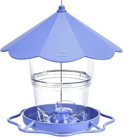 Hanizi Wild Bird Feeders for Outside, Hanging Bird Feeder Squirrel Proof, Outdoor Birds Feeders Wild Bird Seed, Garden Yard Decoration (Purple)