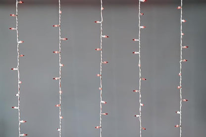 Brite Star 100 Count Mini String Christmas Lights, Red - 22 feet Indoor/Outdoor Christmas Tree Lights with White Wire (Set of 2)