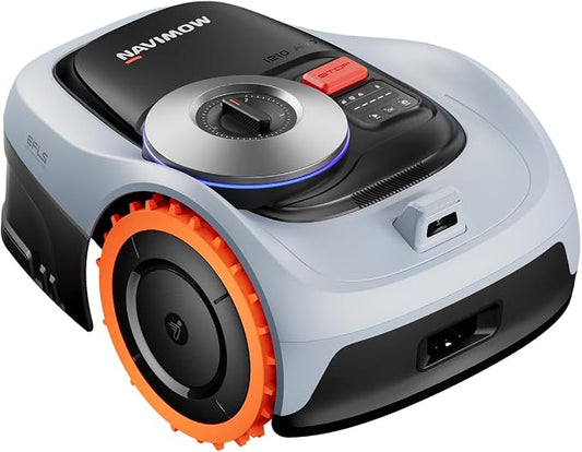 Segway Navimow i210 AWD Robot Lawn Mower, Wire-Free Robotic Mower, All-Wheel Drive for 45% Slopes, 2–3.6 in Adjustable Cutting Height, NRTK + Vision, Auto Mapping, 5.1Ah Battery, Covers 0.25 Acre