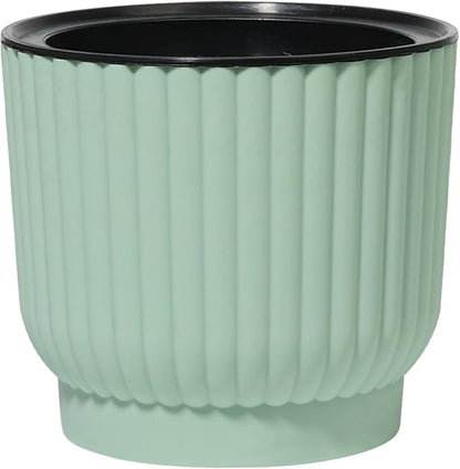 T4U 4.5 Inch Plant Pots Self Watering, 6 Pack African Violet Pots, Small Plant Pots for Plants, Small Indoor Plant Pot, Self Watering Planter for African Violet, Succulents (6 Pack 4.5" Pots, Green)