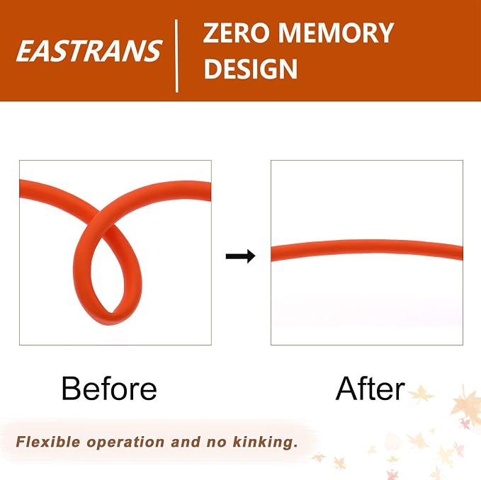 EASTRANS Female to Female Garden Hose 10 ft x 5/8", Heavy Duty Short Water Hose with 3/4" Solid Brass Connector, Flexible, Lightweight, Orange