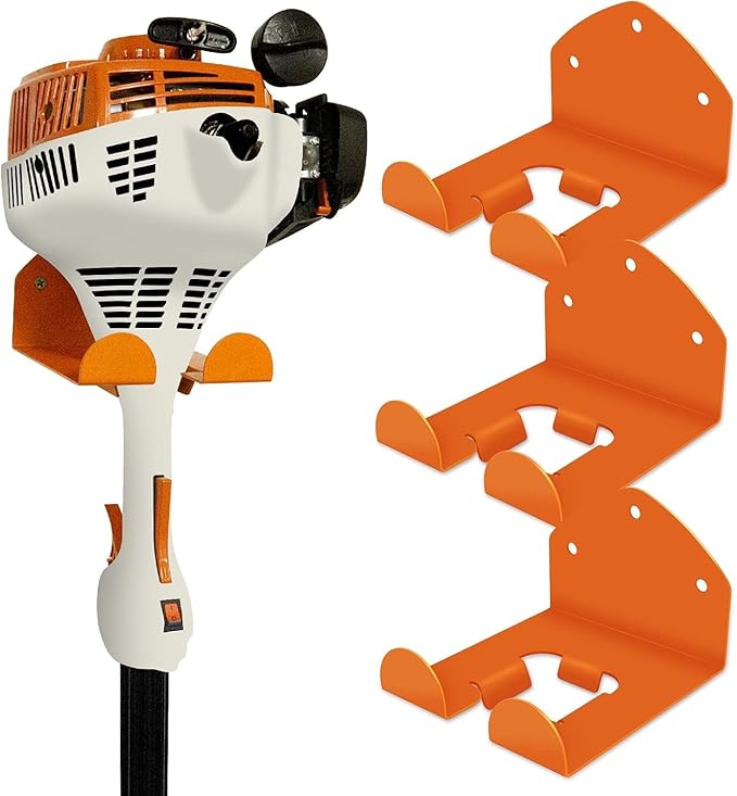 FLEXI RODS Garage Storage Garage Organizer Trimmer Rack Garden Power Tool Hanger for Grass Trimmer, Hedge Trimmer, Garages Wall, Garag Trimmer, Garden Tools, 3 Pack