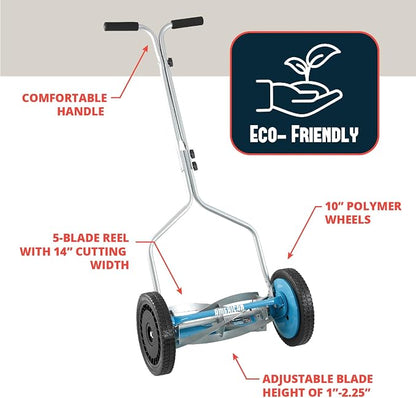 American Lawn Mower 1304-14SK2 14-Inch 5-Blade Reel Mower with Sharpener