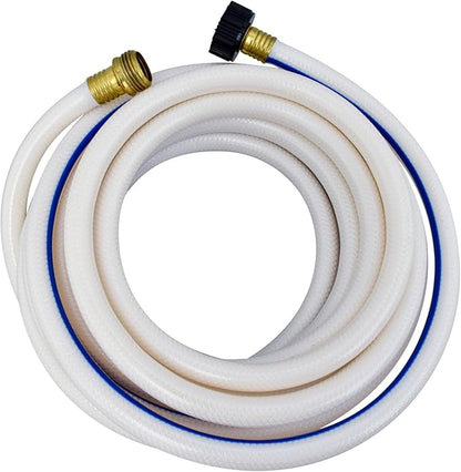 Valterra AquaFresh High Pressure Drinking Water Hose, Water Hose Hookup for RV - 1/2" x 25', White