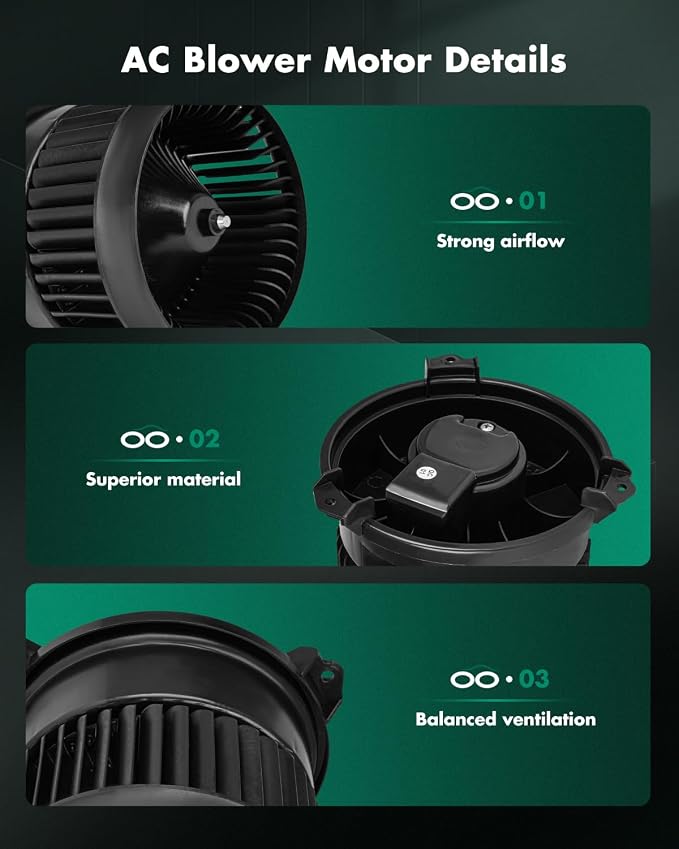 SCITOO 700303 Rear HVAC Blower Motor with Fan Cage for Lexus for GX460/For LX570,for Toyota for Highlander/for Land Cruiser/for Sequoia/for Sienna