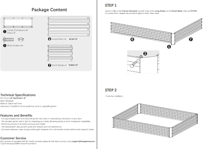 4x2x1ft Green Metal Raised Garden Bed Kit, Galvanized Outdoor Planter Box for Vegetables, Flowers, Herbs, and Succulents,60 Gallon Capacity