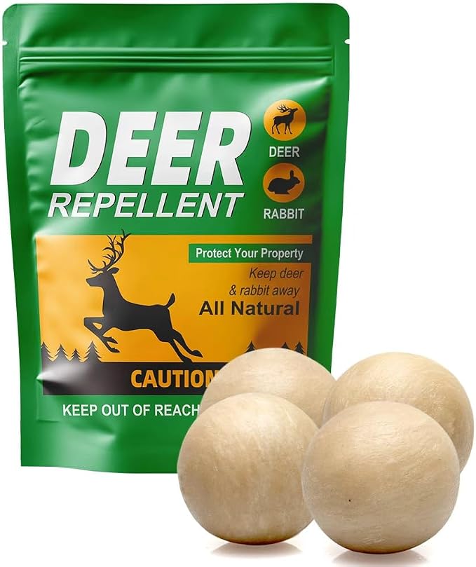 Deer Repellent for Plants, Rabbit Repellent Outdoor, Convenient to Apply - 4P