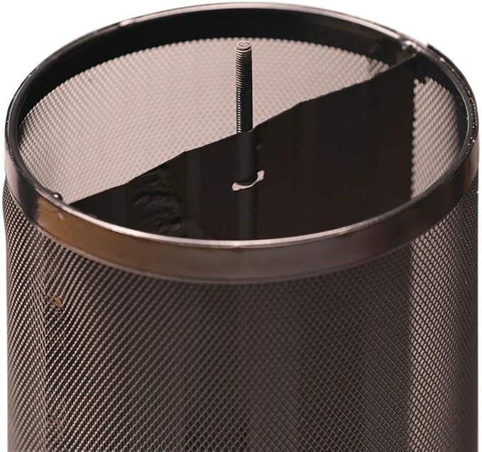Nature's Rhythm Metal Hopper Bird Feeder Two Chambers，Heavy Duty Mesh Metal Dual Seed Compartments Outdoor Hanging Wild Bird Feeder with 10 Feeding Ports,10lbs Seed Capacity