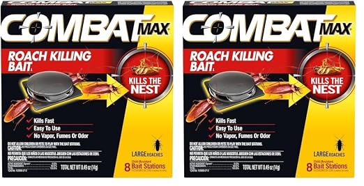 Combat Max Large Roach Killing Bait, 8 Count (Pack of 2)