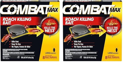 Combat Max Large Roach Killing Bait, 8 Count (Pack of 2)