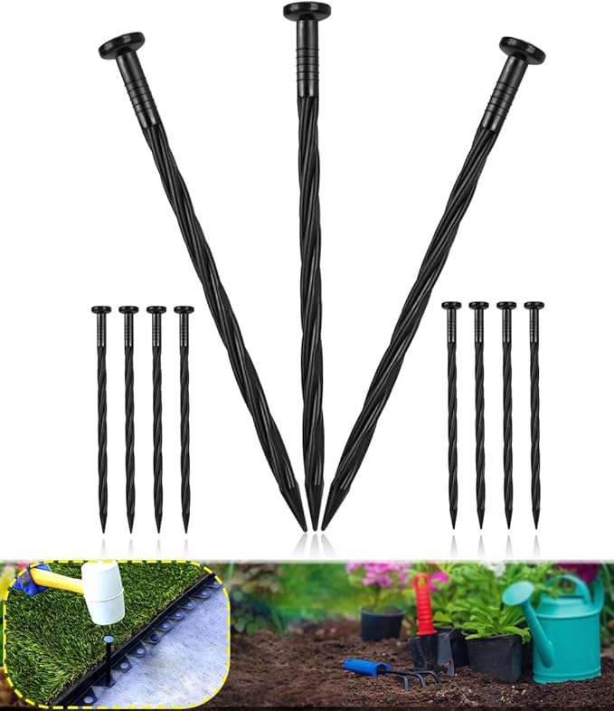 200-Pack 8-inch Plastic Landscape Anchoring Spikes are Designed for use with Paver Edging, Weed barriers, Artificial Turf, and More.