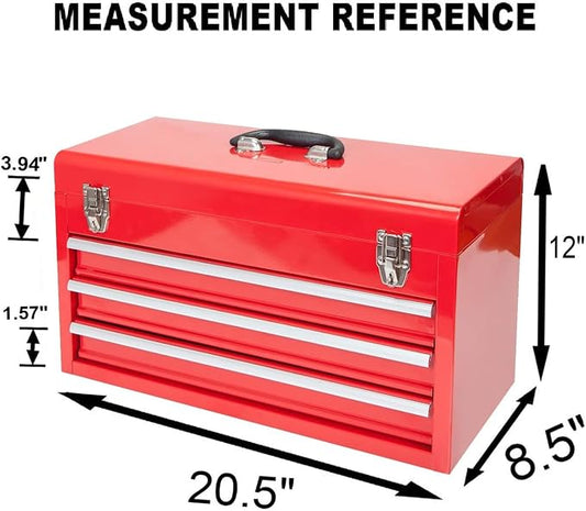 BIG RED TAMPK133-XB Torin Portable Tool/Garage Storage Box: Ergonomically Designed for Garage, Home, Office, Warehouse, Gym, School - Red