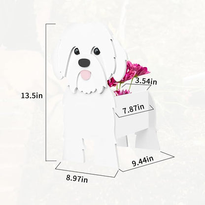 Shih Tzu Dog Planter, Pet Shape Garden Pots Plant Pots for Indoor/Outdoor Gardens Decoration, Cute, Surprise Gifts/Souvenirs for Pet Lovers