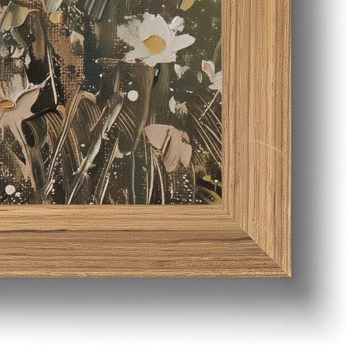 smvexyl Framed Christian Bible Verse Wall Art Canvas, Isaiah 40:8 Scripture Wildflower Meadow Painting Religious Wall Decor Faith Inspirational Picture for Living Room Bedroom Home Decoration 8x10 12x16 16x24