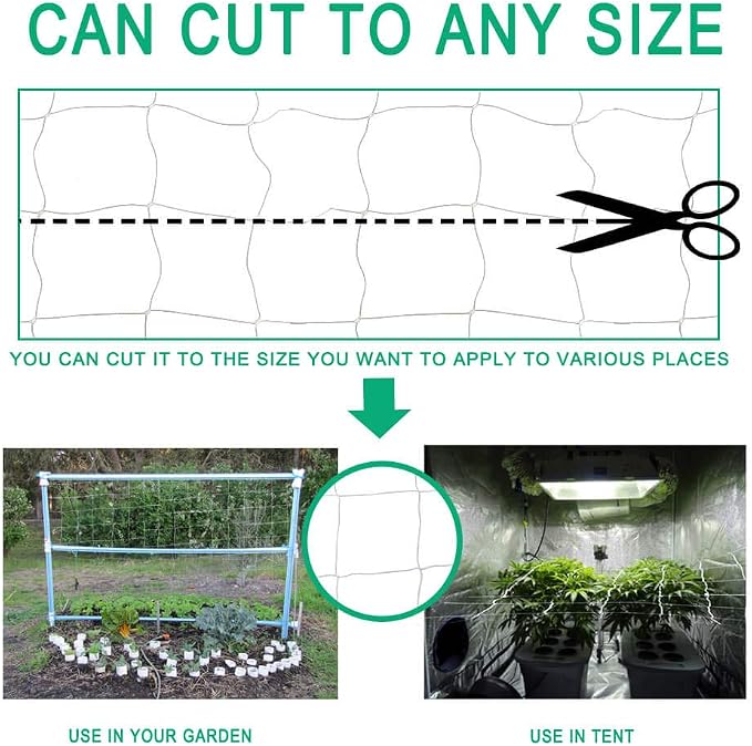 Heavy Duty Trellis Netting Roll - 59''x328' Plastic Plant Trellis Net for Climbing Plants