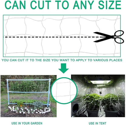 Heavy Duty Trellis Netting Roll - 59''x328' Plastic Plant Trellis Net for Climbing Plants