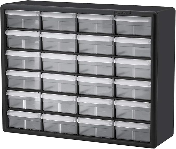 Akro-Mils 24 Drawer Hardware, Craft and Office Supply Storage Cabinet Bundle (2-pack)