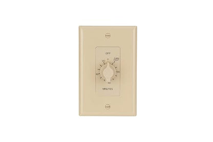 TORK A502H Spring-Wound in-Wall Twist Timer, 2-Hour Length and Ivory Face, 12 AWG / 125-277V, for Automatic Shutoff of Fans and Lights