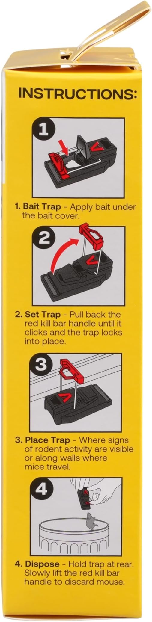 Victor M140-3B Quick-Kill Mouse Traps Indoor for Home - 3 Reusable Mouse Traps