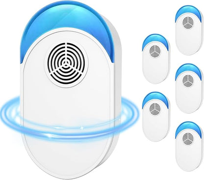2026 Upgraded Version Ultrasonic Repeller 6 Packs, Indoor Ultrasonic Repellent Insect Defense for Bugs for Roach, Bugs,Pest,Rodent, Mouse, Ant, Mosquito, Mice, Spider, Electronic Plug in Pest Control