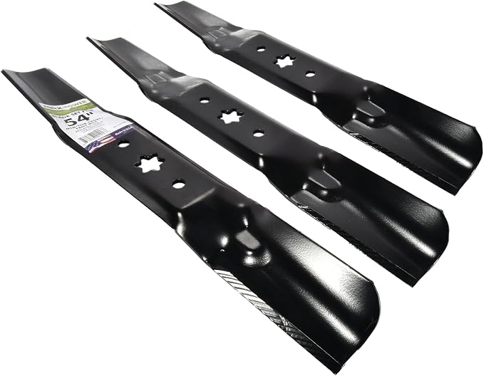 Maxpower 561557B USA MADE 3 Blade Set | For 54" Cut MTD, Cub Cadet, Troy-Bilt and Craftsman, Replaces 742-05056, 942-05056, 742-05056A, 942-05056A, CMXGZAM110143