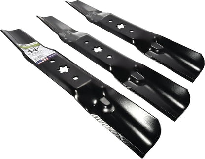 Maxpower 561557B USA MADE 3 Blade Set | For 54" Cut MTD, Cub Cadet, Troy-Bilt and Craftsman, Replaces 742-05056, 942-05056, 742-05056A, 942-05056A, CMXGZAM110143